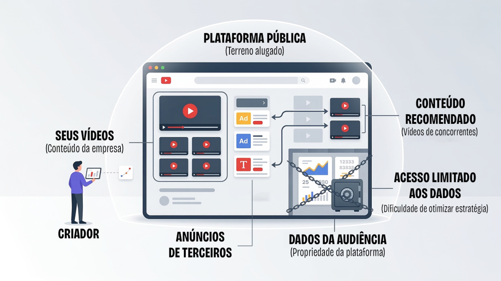 O que significa produzir conteúdo em “terreno alugado” - Netshow.me