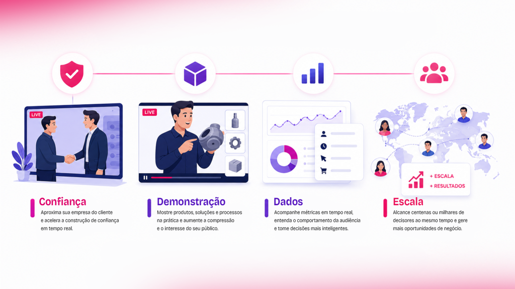 Por que as empresas estão adotando transmissões ao vivo para vendas - Netshow.me