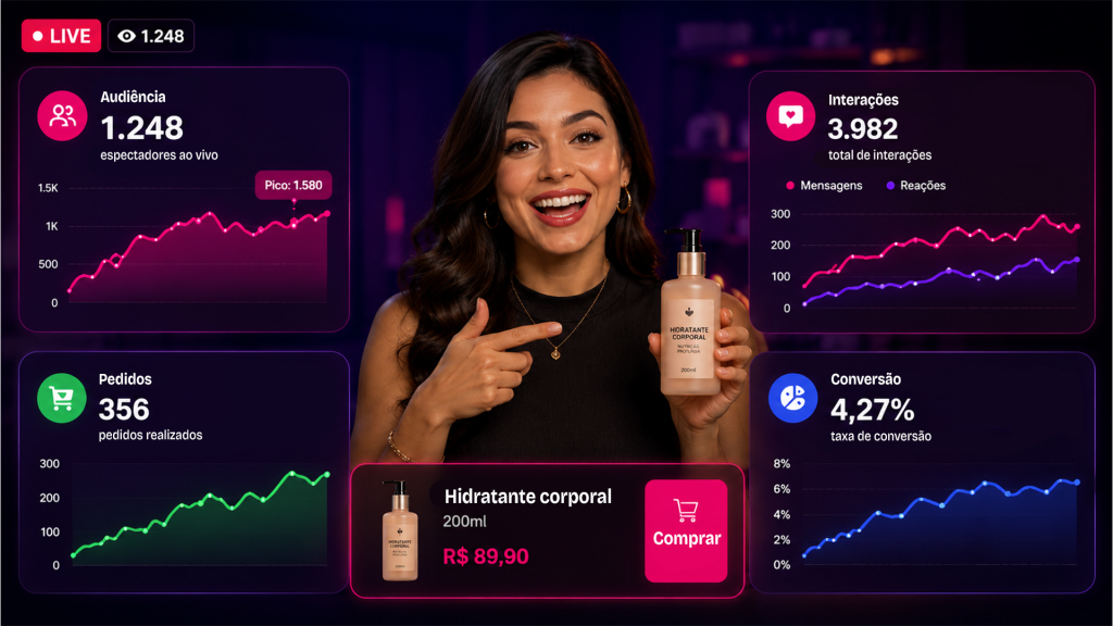 Quais métricas acompanhar no live commerce corporativo - Netshow.me