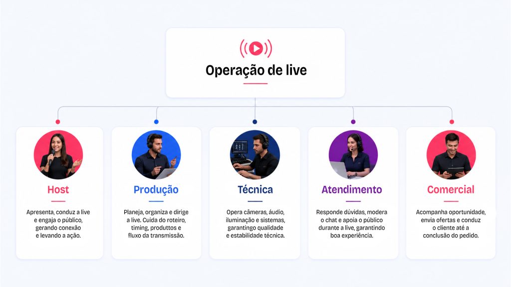 Como estruturar a equipe para vender ao vivo com eficiência - Netshow.me