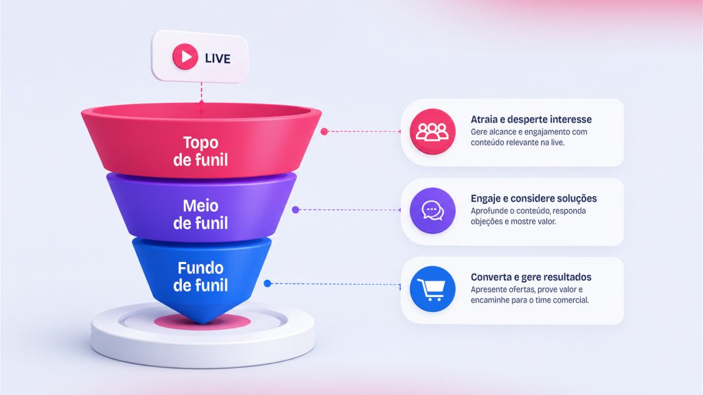 Como eu conecto live commerce ao funil de vendas - Netshow.me