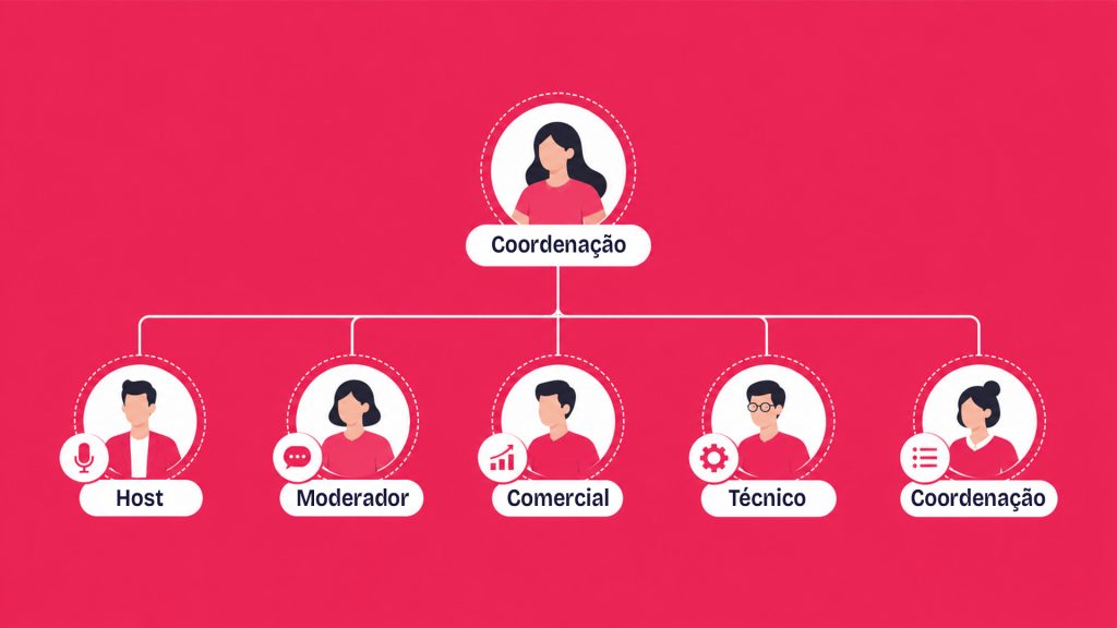 Quais profissionais participam da operação de live commerce - Netshow.me
